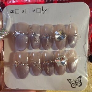 Elegant Gray Press-On Nails